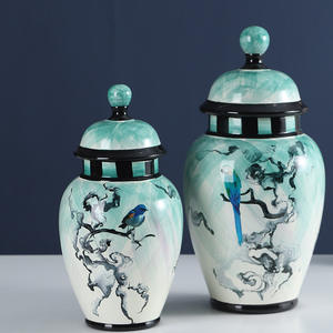 Florero de cerámica con diseño de flores Y PÁJAROS PARA EL HOGAR, jarrón de porcelana para manualidades, estilo <span class=keywords><strong>Palacio</strong></span> <span class=keywords><strong>chino</strong></span> - Product Image 3