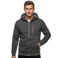 Sweat-shirt pour homme, sport, fitness, décontracté, streetwear, sweat-shirt à fermeture éclair, à capuche, multi-poches, printemps, automne