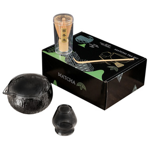 Ensembles de Matcha en Verre Martelé Transparent, Chawan Rond, Support pour Chasen, Brosse à Thé en Bambou, Cadeau pour les Amateurs de <span class=keywords><strong>Culture</strong></span> <span class=keywords><strong>du</strong></span> Thé Traditionnel - Product Image 6
