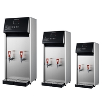 Chauffe-eau électrique professionnel en acier inoxydable 20L à double robinet pour hôtels, distributeur d'eau chaude pour café et thé 2500W, protection anti-chauffe à sec, garantie 1 an