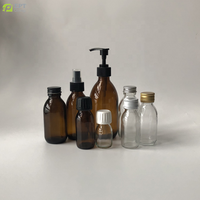 Bouteille d'huile médicinale en verre ambré Sirop 30 60 90 125 150 250 300 500 1000 ml Sirop contre la toux avec bouchon à vis