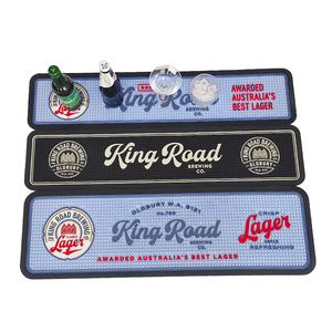 Customizable <b>Silicone</b> PVC Pub Runner Rubber Bar Spill Mat Beer Rail Mat Drip Tray Non Slip Service <b>Pad</b> Table Mat - Product Image 3