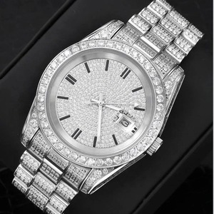 Herrenuhren <span class=keywords><strong>Noob</strong></span> Wasserdichte Hip-Hop-Uhren Japanisches Uhrwerk Luxusmarke Gold Diamant Iced Out Uhr - Product Image 2