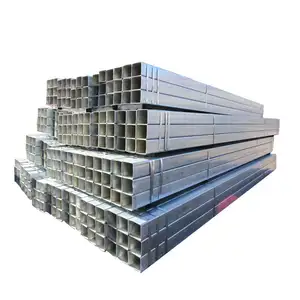 75x75 tubo quadrado galvanizado, ASTM A53 galvanizado tubo quadrado e retangular, quente mergulhado galvanizado seções de aço oco