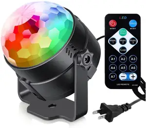 Đèn Sân Khấu U'King Đèn LED RGB Điều Khiển Bằng Âm Thanh Từ Xa Bán Chạy Đèn Vũ Trường Quả Cầu Ma Thuật Pha Lê