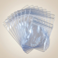 Pochettes à fermeture éclair en PVC transparent anti-ternissement toutes tailles, sacs à bijoux autoportants pour boucles d'oreilles, lunettes, bagues, montres