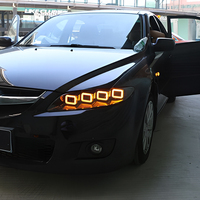 Ensemble de phares LED KGKB pour Mazda 6 GG GH 2003-2015, mise à niveau style Bugatti, lentille de projecteur, clignotant séquentiel, Plug & Play