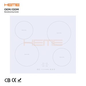 Placa de Cocina de Inducción Integrada de 4 Quemadores, Fabricada en China, de Vidrio Blanco, Placas de Cocina Eléctricas con Panel de Cerámica Táctil para Cocina - Product Image 1