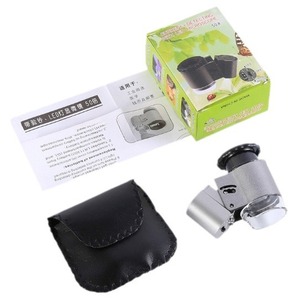50x high-magnification <b>microscope</b> with LED, used for banknote verification, antique, diamond, and jewelry authentication, - Product Image 4