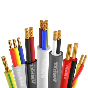 Kabel listrik kawat listrik, kabel listrik rumah PVC tembaga beruntai padat multi Core 1.5mm 2.5mm 4mm 6mm 10mm