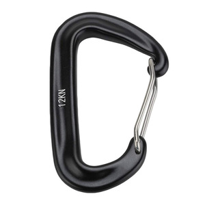 Aluminum Alloy Carabiner 8Cm 12Kn D Shape Spring Gate For Climbing Rock Climbing Fitness Parachuting <b>Hammock</b> Suspension - Product Image 1