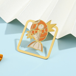 Penjepit Buku Kuningan Berukir Kartun Pokemon Kreatif, Emblem Berlapis Emas, Karakter Film & TV, Alat Tulis Pelajar - Product Image 4