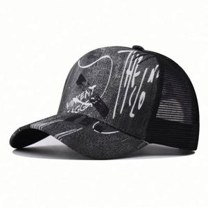 Gorra de béisbol de verano y otoño al por mayor, lisa para estampar, teñida, estilo papá, tipo camionero, sombreros ombré, gorras para hombre, gorra deportiva de malla de 5 paneles - Product Image 3