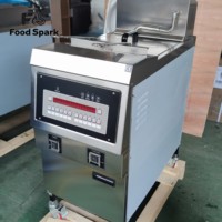 Friteuse industrielle à gaz 25L pour poulet frit, usage commercial pour restaurants de restauration rapide, modèle ouvert, prix pour KFC