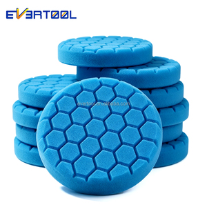 EVERTOOL 6 pouces Auto Hexago détaillant Machine rotative polissage finition tampons de polissage bleu 150mm tampon éponge de polissage - Product Image 2