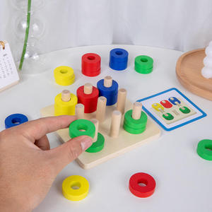Montessori personalizado 3 en 1 niños forma <span class=keywords><strong>de</strong></span> madera juego <span class=keywords><strong>de</strong></span> palo <span class=keywords><strong>de</strong></span> matemáticas a juego educativo clasificación apilamiento juguetes para niños - Product Image 6
