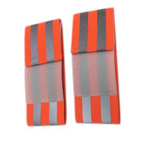 Venta al por mayor de alta visibilidad elástico poliéster PVC brazalete pulsera Hi Vis tira reflectante banda de seguridad para corredores caminantes - Product Image 2