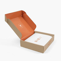 Boîtes cadeaux en carton ondulé pliables avec logo imprimé personnalisé pour vêtements pour chaussettes emballage postal gaufrage stratification mate