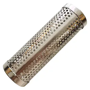 Stainless steel perforated tube strainer Perforated steel tubing round Perforated metal mesh filter tubes