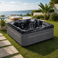 Baignoire autoportante en acrylique VIRLUX avec 55 jets d'hydrothérapie et chauffage 4KW pour salle de bain