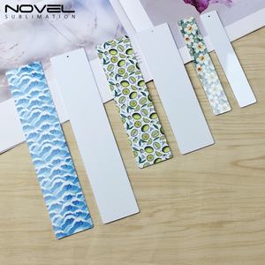 Marque-pages en métal personnalisés promotionnels, vierges, imprimables sur un seul côté, avec des glands colorés, en aluminium pour sublimation, porte-pages - Product Image 5