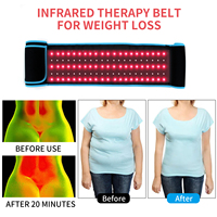 Ceinture de luminothérapie rouge US Stock 660nm 850nm LED infrarouge proche, enveloppement lombaire en néoprène, 105 LED, minuterie 30 min, durée de vie 50000h pour usage domestique
