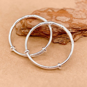 Bracelet ajustable <span class=keywords><strong>en</strong></span> <span class=keywords><strong>argent</strong></span> sterling 999 avec charm bambou mignon <span class=keywords><strong>pour</strong></span> bébé, bijoux <span class=keywords><strong>pour</strong></span> enfant - Product Image 1