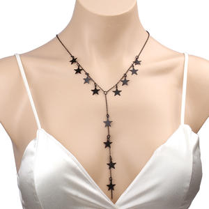 Star Layered <b>Chain</b> Necklace Zinc Alloy Women's Party Jewelry Geometric Pendant Multi Strand Necklaces - Product Image 3
