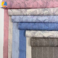 Nouvelle arrivée, tissu imprimé numérique à rayures verticales en mélange de lin, tissu tissé à motifs abstraits pour robe et chemisier pour femmes