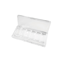 Boîte vide rectangulaire transparente 6 couleurs pour fards à paupières et blush, en plastique, portable, pour sous-emballage DIY, échantillon, directement de l'usine