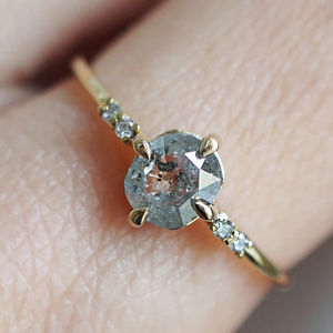 Top Selling <b>Vintage</b> 14K Rose <b>Gold</b> Pepper Diamond Wedding <b>Ring</b> High End Design Engagement <b>Ring</b> - Product Image 4