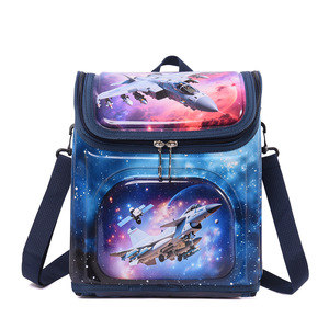 Foreign Trade Children's Lunch Bag Backpack PC Hard Shell Waterproof Insulated Zipper Closure Cute Cartoon Crossover