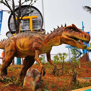 Sergi için inanılmaz eğlence parkı ekipmanları Animatronic Allosaurus dinozor