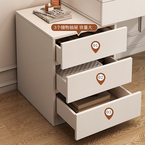 Modern Minimalist <b>Vanity</b> <b>Table</b> With Storage Cabinet And <b>Mirror</b> For Bedroom Makeup Desk - Product Image 4