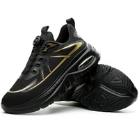 JB272 nouvelles chaussures de sécurité industrielles pour l'extérieur chaussures de sécurité respirantes et résistantes à l'usure pour hommes chaussures de sport à boutons rotatifs noirs