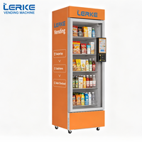 Máquina Expendedora LERKE para Bebidas y Aperitivos, Máquina Expendedora Digital Combinada de Bebidas y Aperitivos con Pago por Código QR