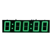 Horloge LED imperméable Feibot pour l'extérieur, 5 chiffres, double face, chronomètre de course