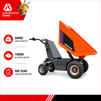 Mini Caricatore a Ruote Elettrico a Batteria, Capacità 500kg, Carrello Utilitario con Garanzia di 1 Anno per Trasporto Materiali