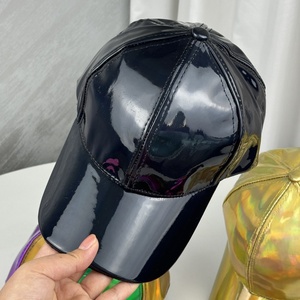 Gorras Personalizadas con Logotipo Personalizado, Gorras de Béisbol Reflectantes de Cuero PU, Gorras Brillantes para Hip Hop, Baile, Fiestas y Deportes para Hombre - Product Image 4
