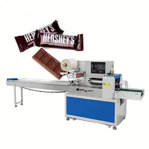 Machine d'emballage de sac d'alimentation en poudre horizontale Machine d'emballage de fruits de gaufrette de pain bonbons