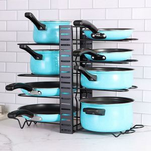 Organisateur de casseroles et poêles réglables en gros pour organisateur de casseroles d'<span class=keywords><strong>armoire</strong></span> pour l'organisation et le stockage de <span class=keywords><strong>cuisine</strong></span>, organisateur de couvercle de casserole - Product Image 2
