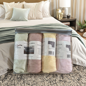 <strong>Wholesale</strong> 4-Piece Plain Bed Mat Eco-Friendly Polyester All-Season <strong>Mattress</strong> <strong>Protectors</strong> - Product Image 2