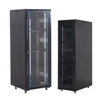 Armoire de serveur en acier laminé à froid SPCC noir 19'' 18U/22U/27U/32U/37U/42U