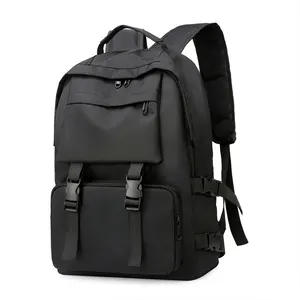 Kore versiyonu yüksek kaliteli Harajuku tarzı Ulzzang sırt çantası INS moda büyük kapasiteli öğrenci siyah sırt çantası