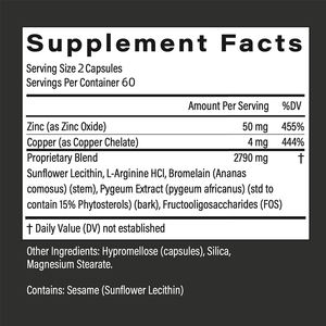 유기농 정액 건강 보조제 비GMO 비건 생식 건강 조절 및 정자 질 향상 120정 정액 건강 캡슐 - Product Image 4