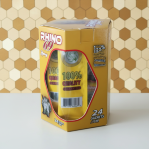 Boîte d'emballage hexagonale à fenêtre pour produits de marque privée pour l'agrandissement et l'amélioration masculine, Rhino 69 <span class=keywords><strong>Honey</strong></span>, 24 sachets - Product Image 4
