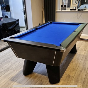 Table de billard snooker 9 boules, plateau en ardoise noire, bois massif, système de retour MDF 5M, usage commercial, personnalisable 65456 Billard - Product Image 2