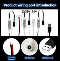 Contrôleur de bande LED Pixel en plastique de haute qualité avec personnalisation RVB DC5V-24V une installation facile pour une utilisation intérieure/extérieure