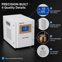 Stabilisateur de tension DELIXI, régulateur de tension automatique monophasé 220V AVR certifié CE TND 0.5kVA, régulateur de tension triphasé