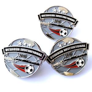 Insignias de PIN de <span class=keywords><strong>collar</strong></span> de diseño personalizado de material de metal de molde existente para evento de fútbol - Product Image 5